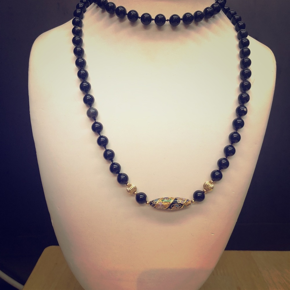 Black onyx necklace